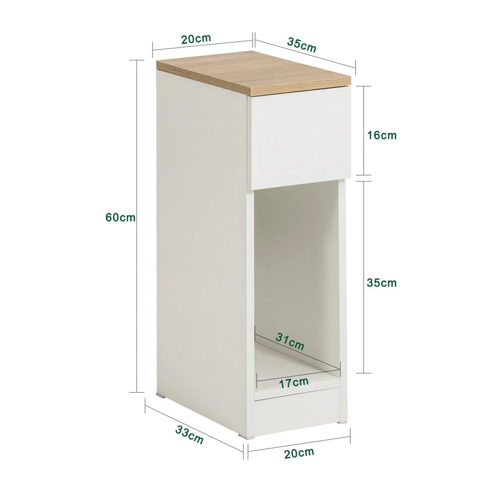 Dimension table de chevet blanche - Espace Enfant
