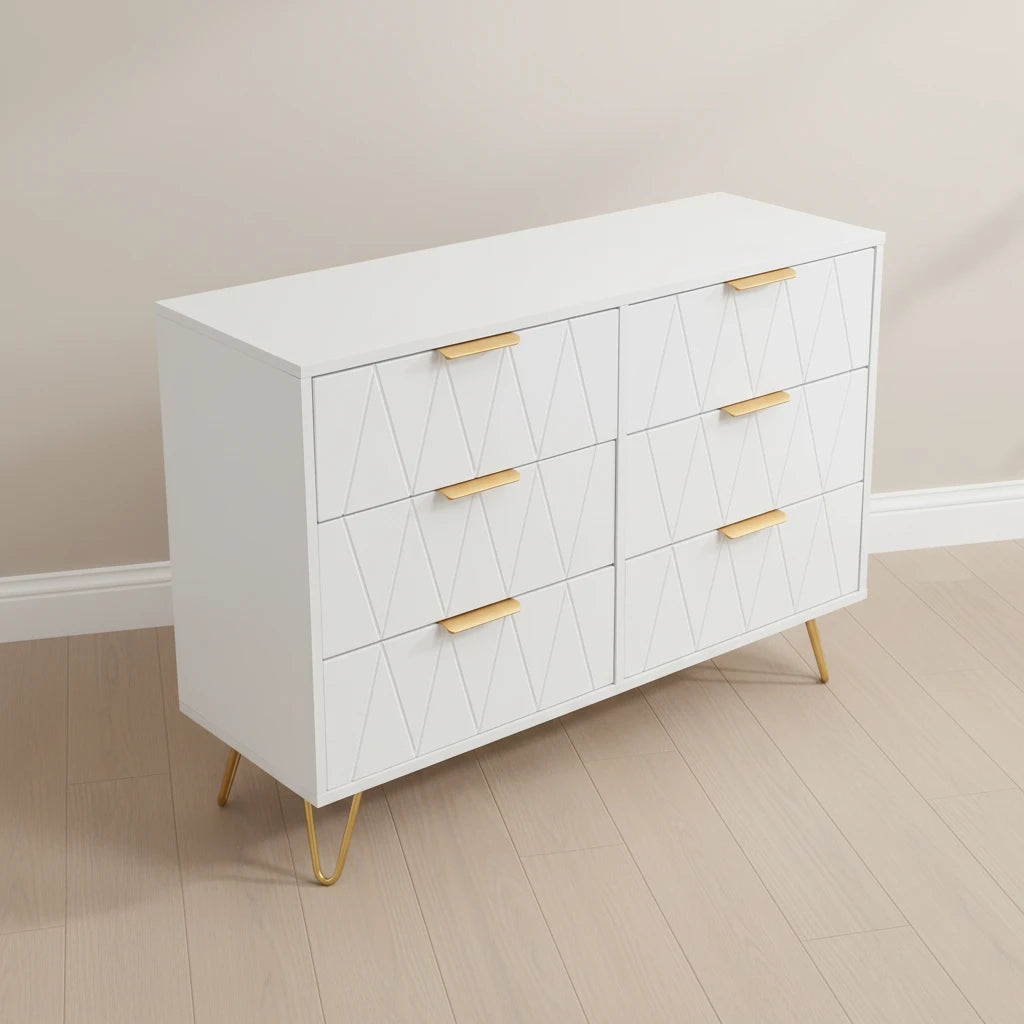 Commode blanche 6 tiroirs Espace Enfant