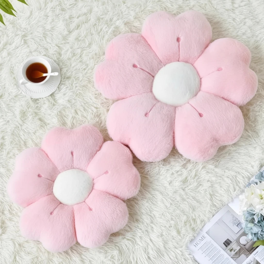 Coussins fleur rose enfant lit - Espace Enfant