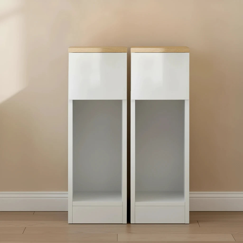 Duo_table_de_chevet_blanche_2 - Espace Enfant