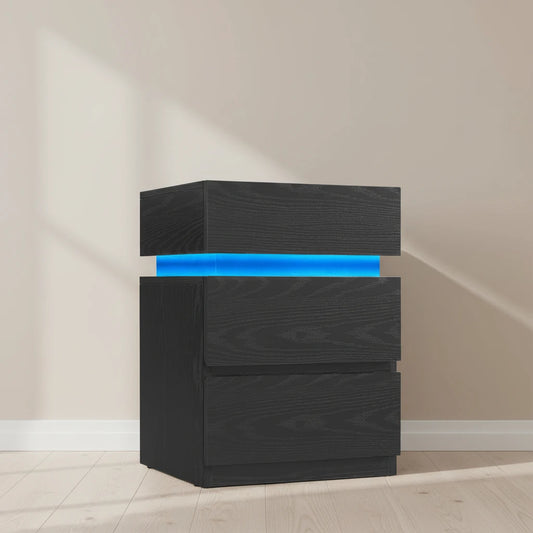Table de chevet noir LED - Espace Enfant