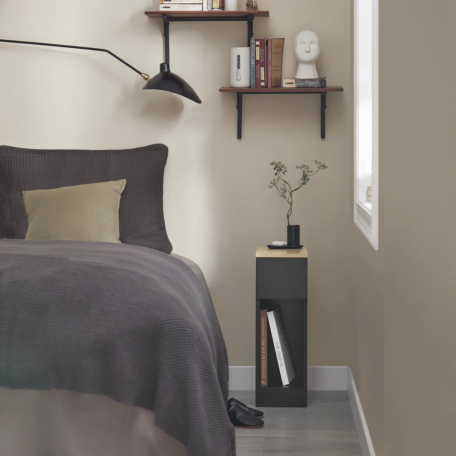 Table de chevet noir chambre ado - Espace Enfant