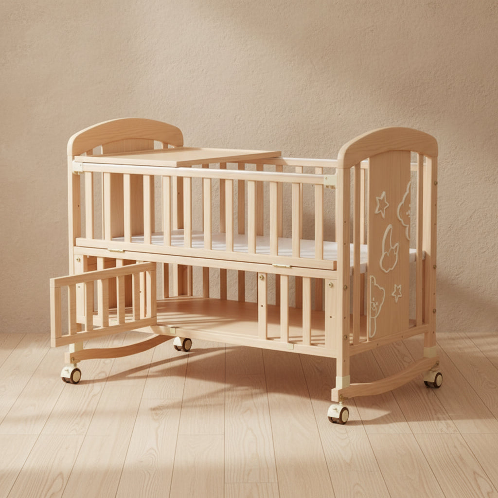 lit bébé bois - Espace Enfant