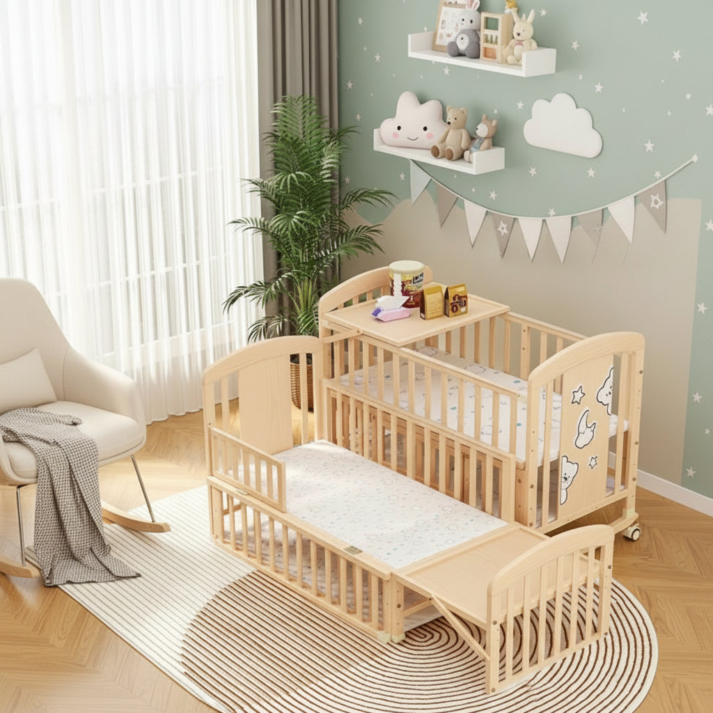 lit bébé bois - Espace Enfant